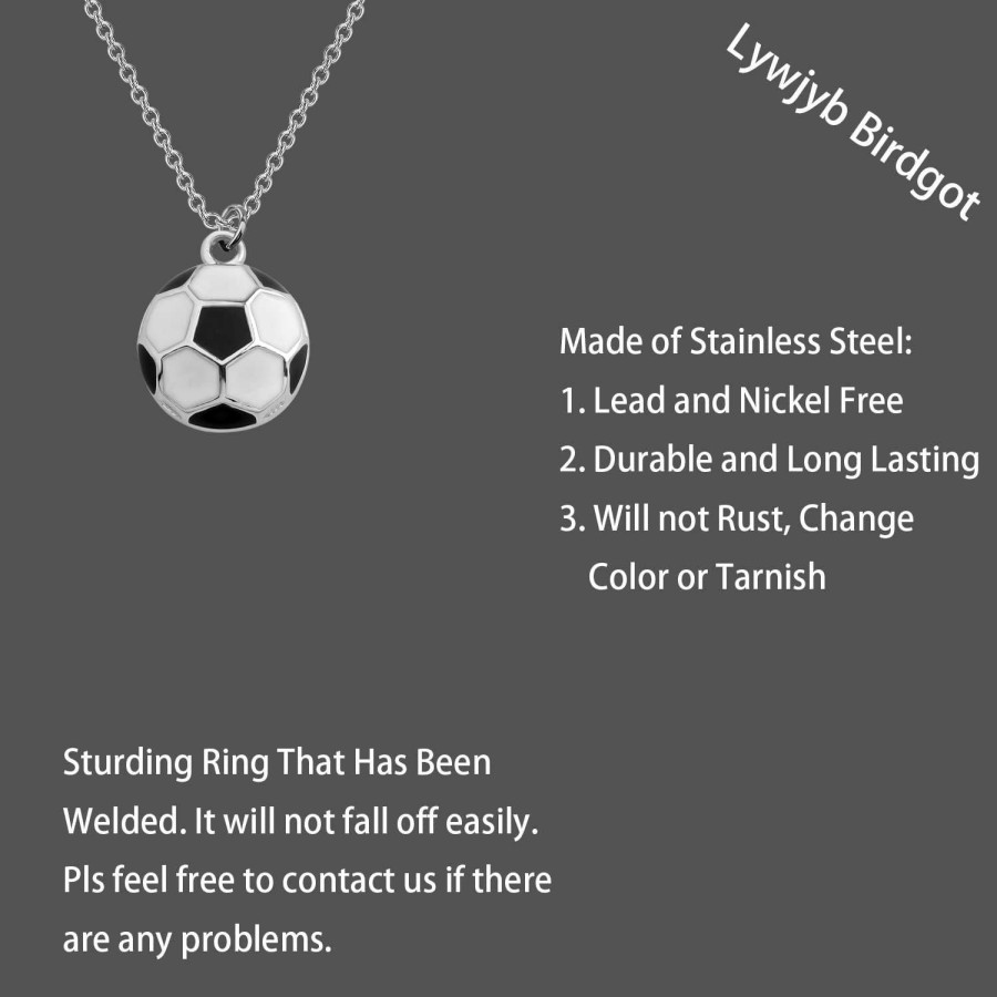 Clearance Lywjyb Birdgot Lywjyb Birdgot Football Necklace Football Fan Gift Football Girl Gift Soccer Gift For Women Mother