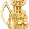 Online GM Fine Jewelry Collection Gm Fine Jewelry Collection 14K Yellow Gold Religious Santa Muerte Pendant