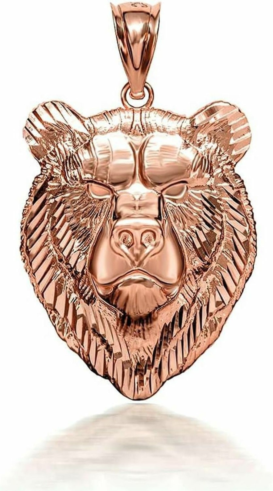 Online Claddagh Gold 10K Yellow, White, Or Rose Gold Wild Viking Bear Head Pendant Amulet Norse Slavic Jewelry - Choice Of Metal