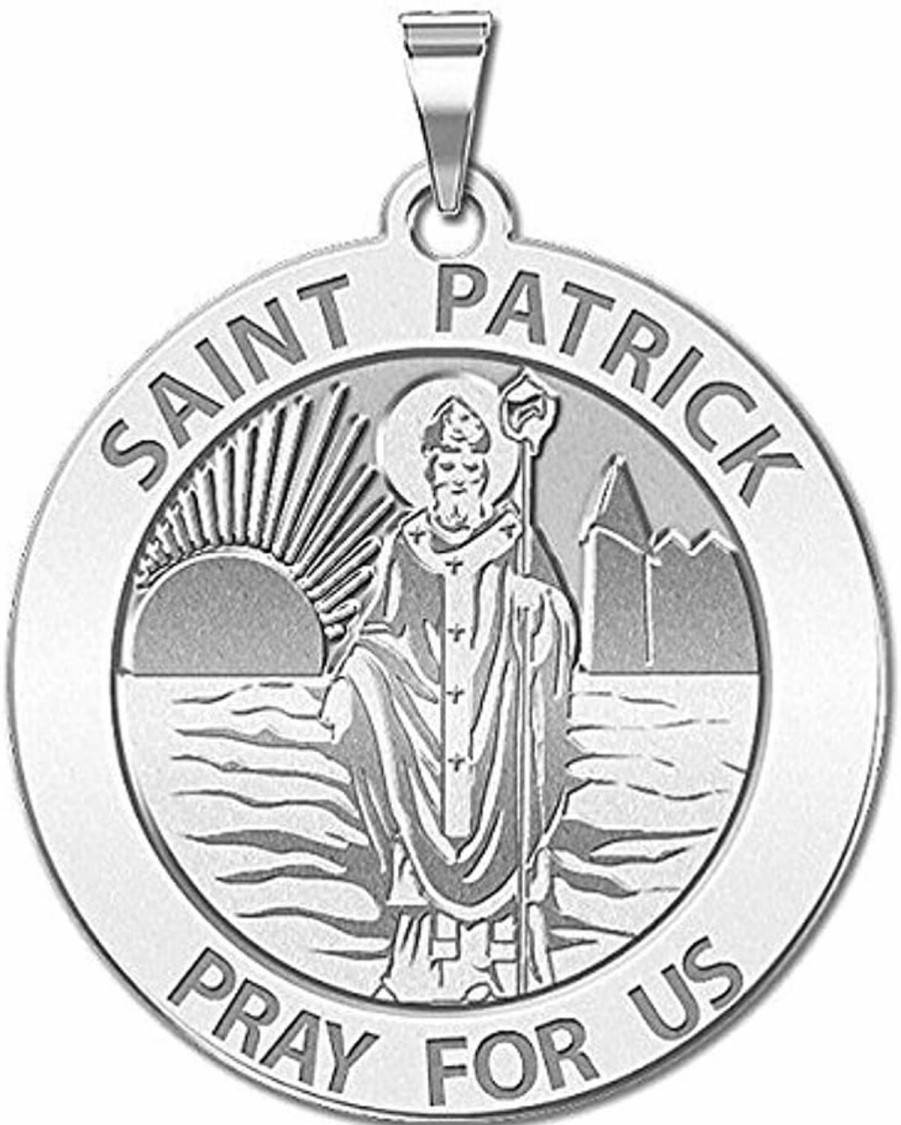 Best PicturesOnGold.com Picturesongold.Com Saint Patrick Religious Medal - Sterling Silver