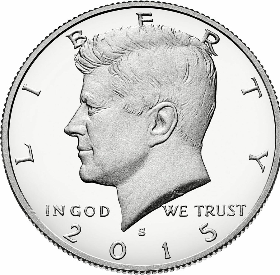 Best Generic Sterling Silver Coin Bezel Frame For 50 Cent Half Dollar Kennedy - Franklin - Walking Liberty