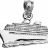 Best JewelryDepotUSA Jewelrydepotusa Polished Cruise Ship 925 Sterling Silver Pendant (23Mm X 19Mm) Weight: 2.4 Grams