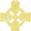 Wholesale Jewelry America Jewelry America Solid 14K Yellow Gold Trinity Knot Celtic Cross Pendant