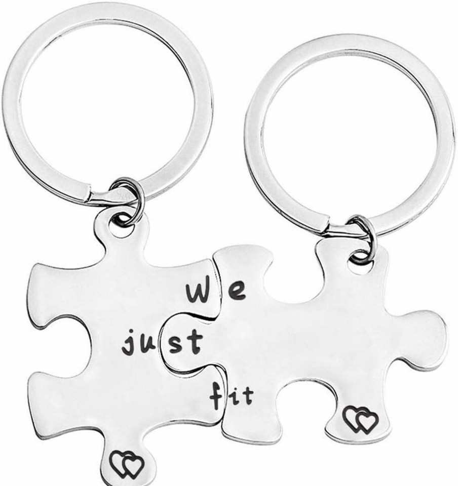 Online bobauna Bobauna We Just Fit Puzzle Piece Keychain Set Gift For Couples Best Friends