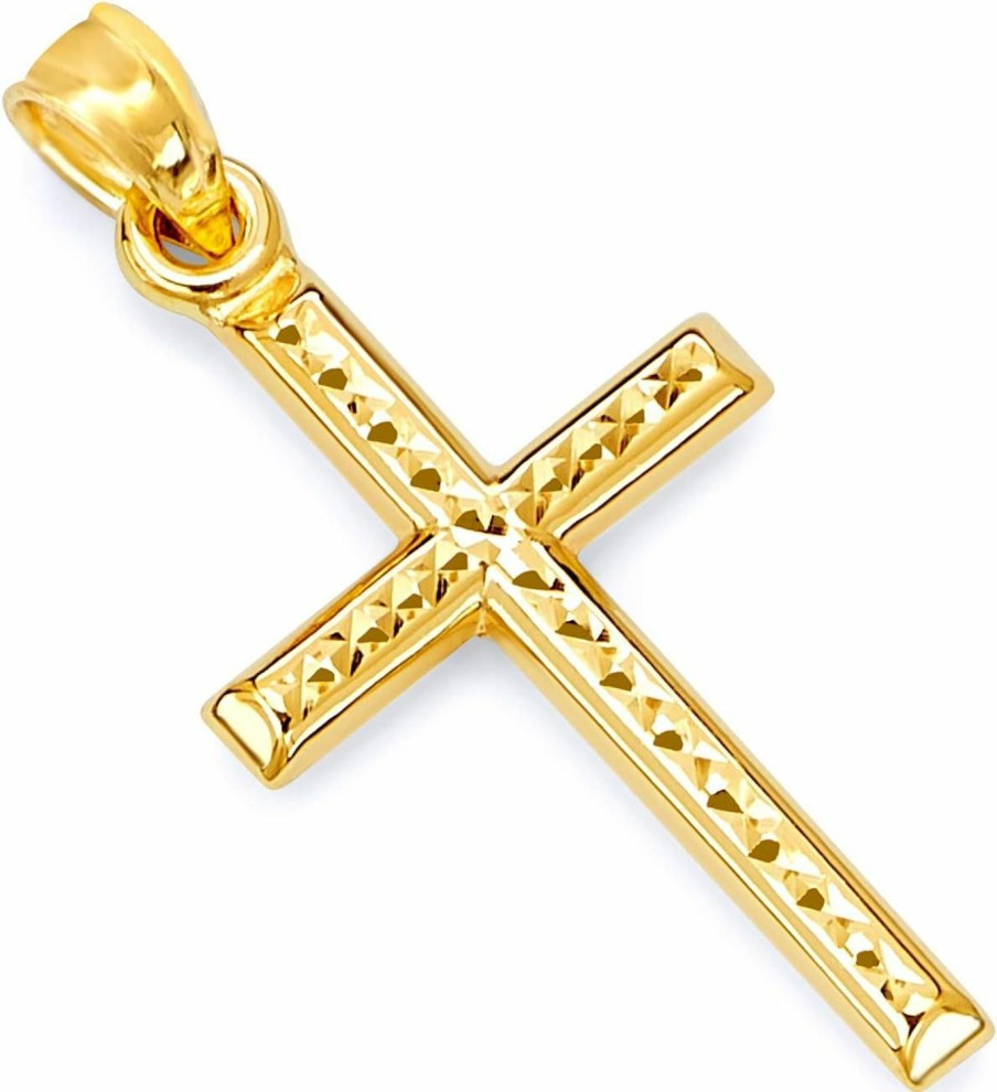 Wholesale GoldenMine Fine Jewelry Collection Goldenmine Fine Jewelry Collection 14K Yellow Gold Religious Cross Pendant