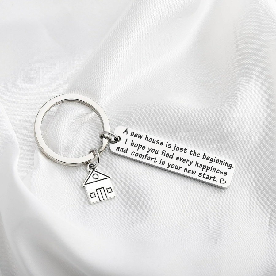 Hot FUSTMW Fustmw New Home Keychain Gifts House Warming Gift First Home Gift Realtor