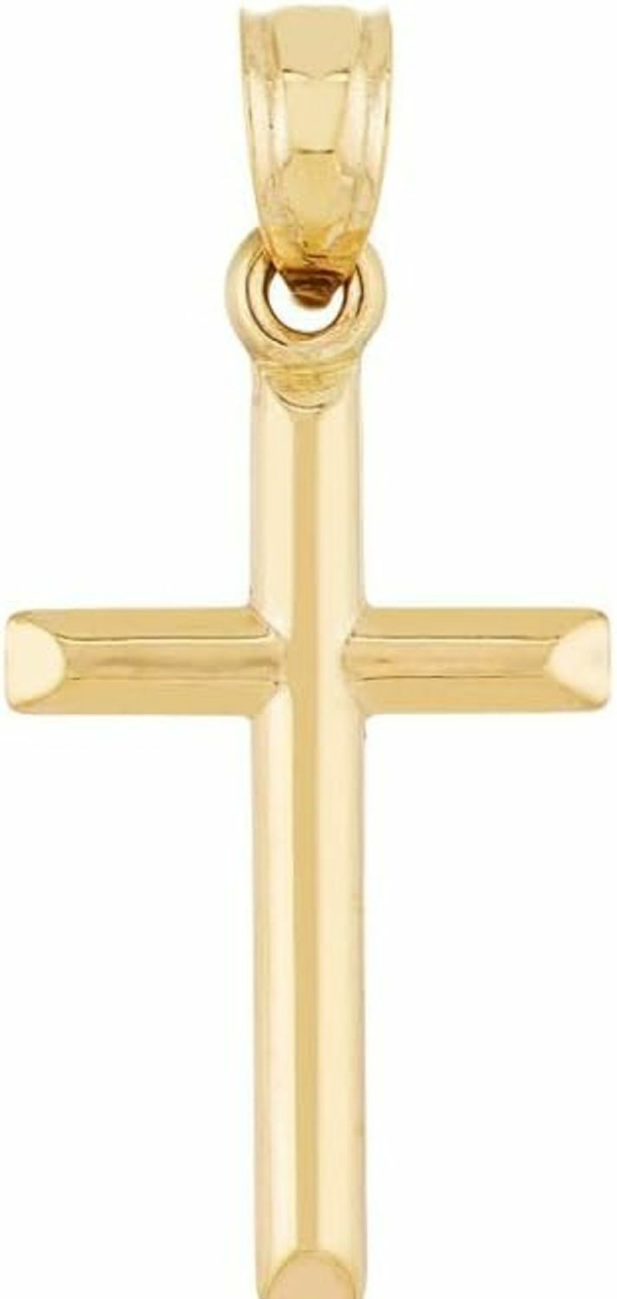 Wholesale JEWELHEART Jewelheart 14K Real Gold Cross Pendant - Classic Small Cross Pendant Charm - Religious 14K Yellow Gold Jewelry For Men Women Boys Girls