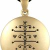 Wholesale Moonlight Mysteries Bronze Ogou Feray Voodoo Loa Veve Pendant Necklace