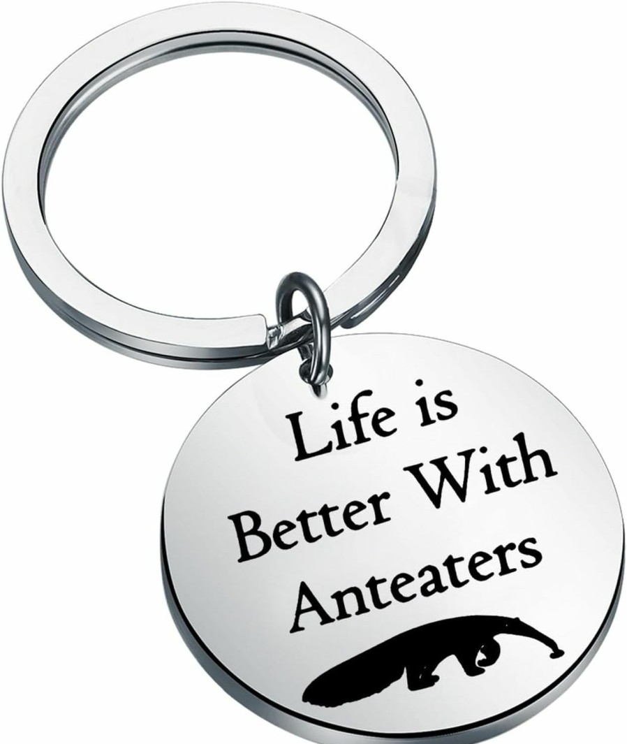 Hot BEKECH Bekech Lift Is Better With Anteaters Keychain Anteaters Charm Keychain Anteaters Gift For Animal Lover Jewelry