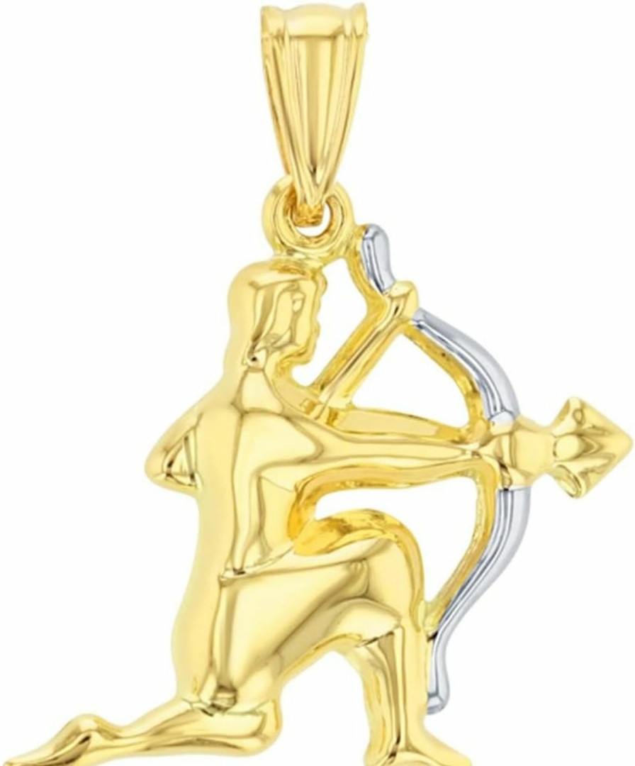 Hot Jewelry America Jewelry America High Polish 14K Yellow Gold Sagittarius Zodiac Sign Charm Pendant