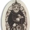 Clearance Patron Saints Patron Saints St Francis Porcelain Oval Medal On Braided Cord Of Animals, Environment, And Italy