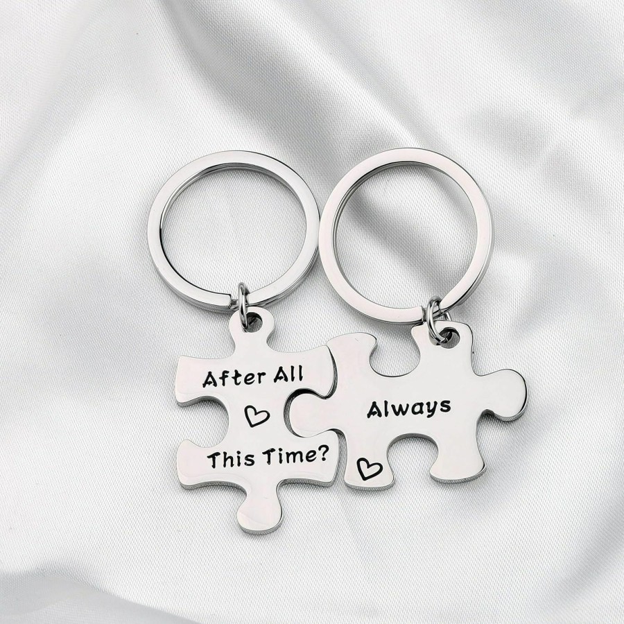 Online FUSTMW Fustmw Couple Puzzle Keychain After All This Time And Always Couples Jewelry