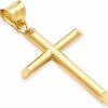 Online The World Jewelry Center The World Jewelry Center 14K Real Yellow Gold Religious Classic Cross Charm Pendant - 5 Different Size Available