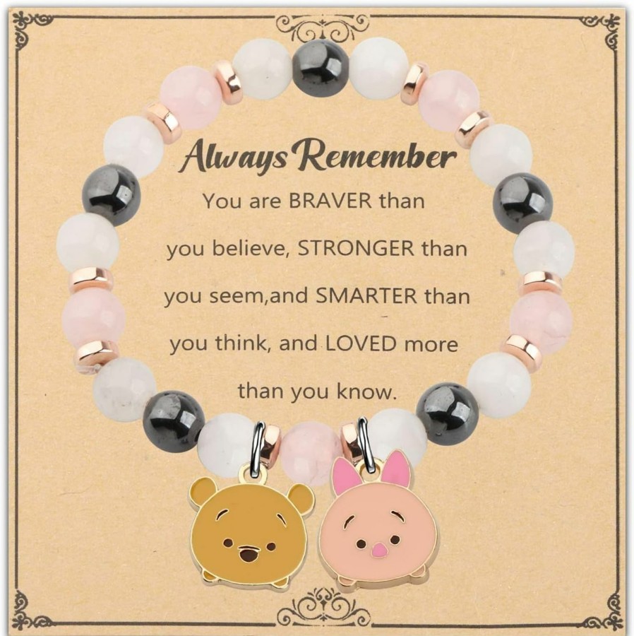 Best MYOSPARK Myospark Pooh Bear Gift Piglet Keychain Movie Inspired Gift Friendship Jewelry Bff Gift You Are Braver Stronger Smarter