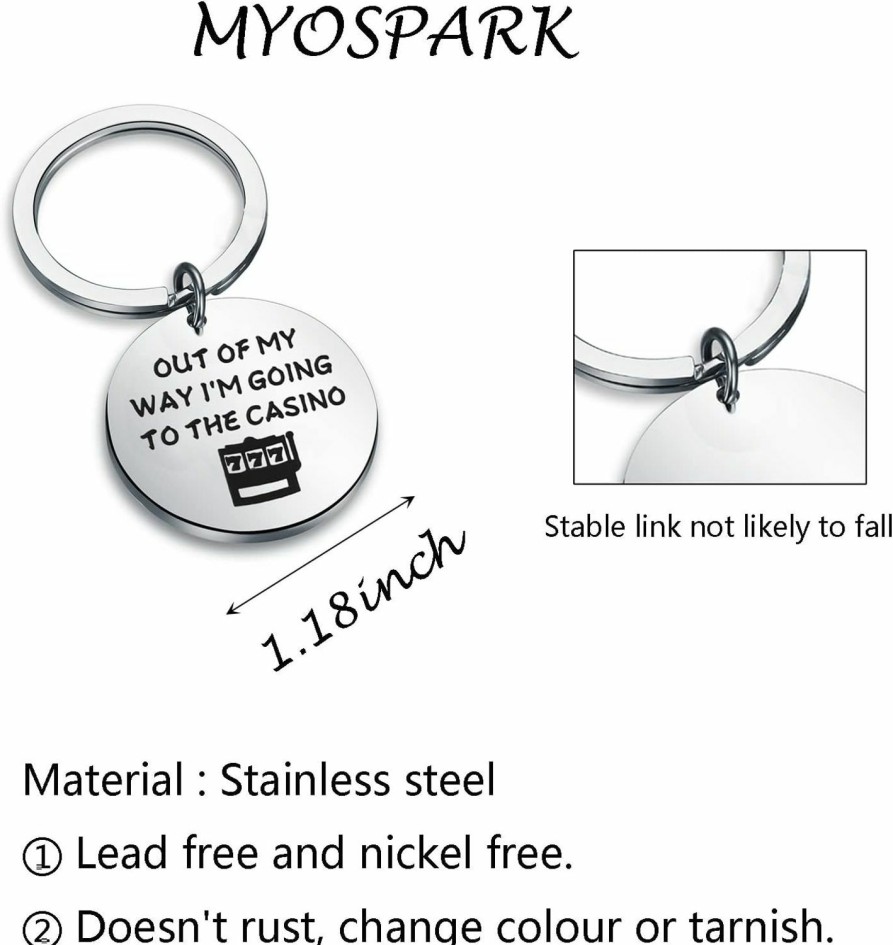 Online MYOSPARK Myospark Gambler Gift Casino Lover Gift Lucky 777 Jackpot Casino Slot Machine Gift Gambling Jewelry Keychain