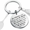 Online MYOSPARK Myospark Badminton Keychain Badminton Lover Gift Badminton Players Gifts Be Strong Be Brave Be Humble Be Badass Everyday