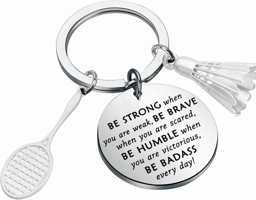 Online MYOSPARK Myospark Badminton Keychain Badminton Lover Gift Badminton Players Gifts Be Strong Be Brave Be Humble Be Badass Everyday