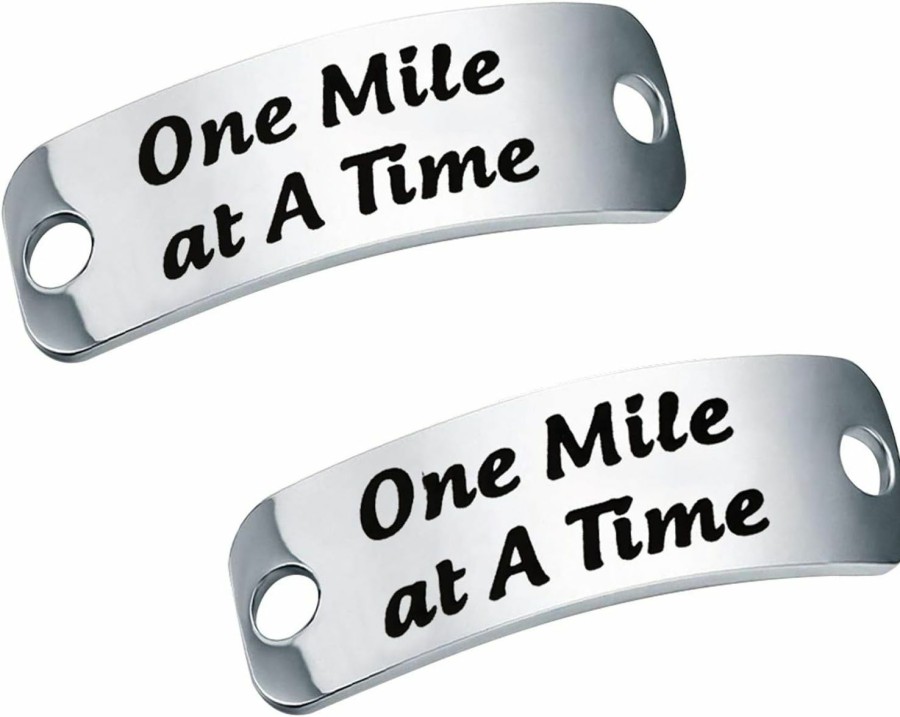 New FOTAP Fotap One Mile At A Time Shoe Lace Tag Athletic Gifts Bodybuilder Gift Inspirational Jewelry Gifts For Runners