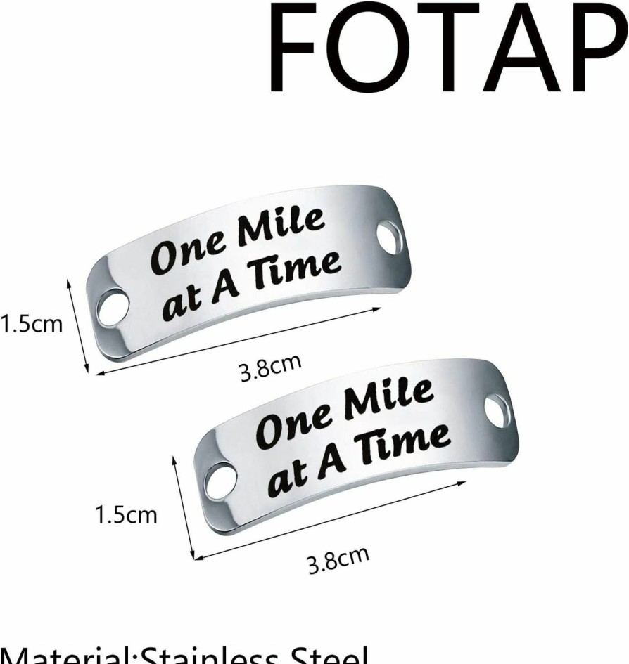 New FOTAP Fotap One Mile At A Time Shoe Lace Tag Athletic Gifts Bodybuilder Gift Inspirational Jewelry Gifts For Runners