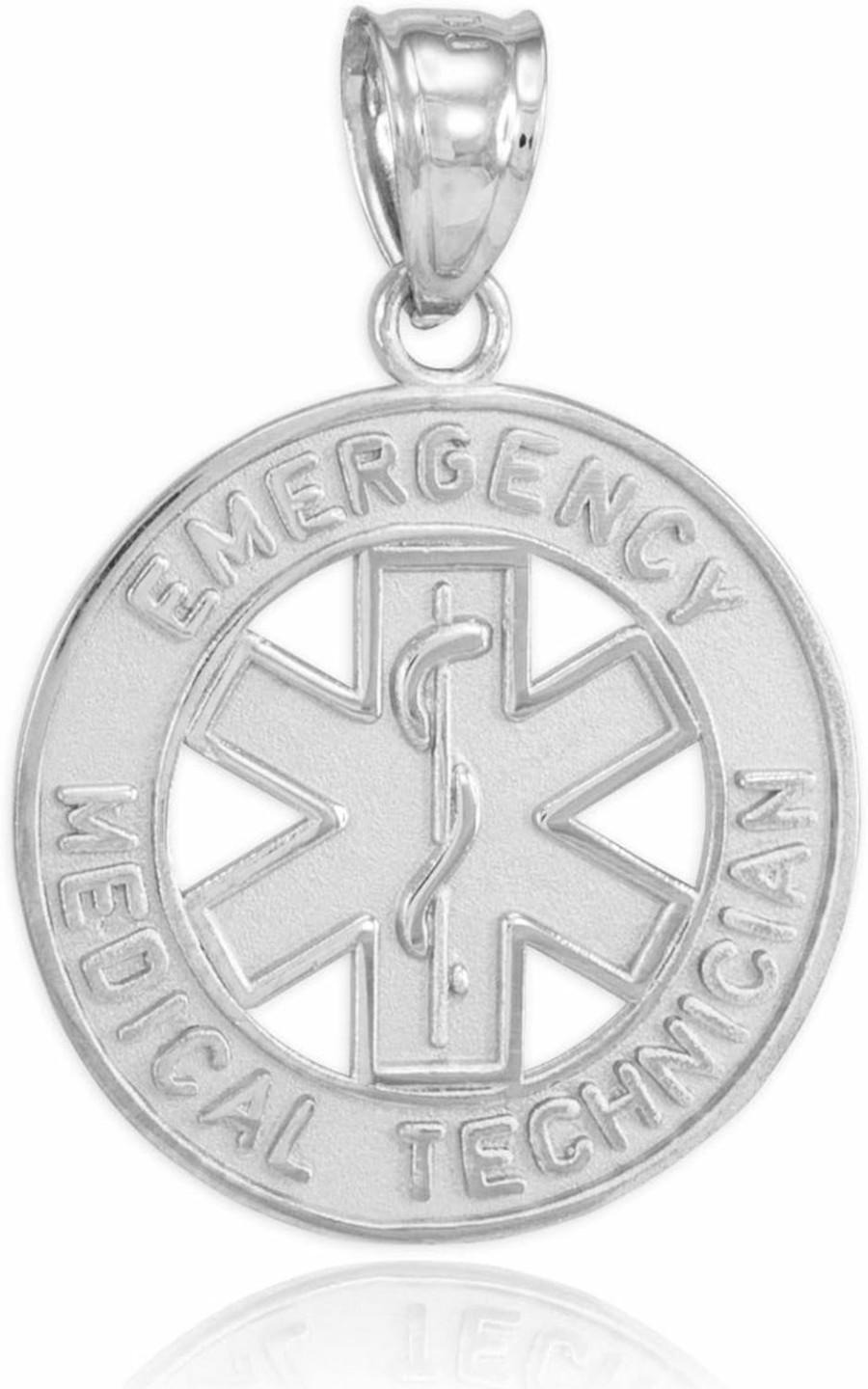 Clearance Claddagh Gold American Heroes 925 Sterling Silver Emt Charm Emergency Medical Technician Star Of Life Pendant